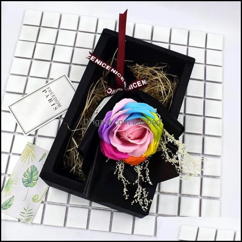 classical christmas gift artificial rose craft for valentine girlfriend delicate color soap flower arrival 8 8xc ww