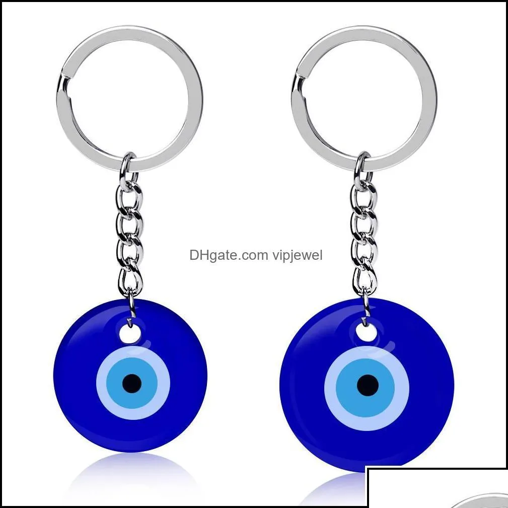 key rings jewelry turkish evil blue eye keychain car ring amet lucky charm hanging pendant jewerly drop delivery 2021 jjc5w
