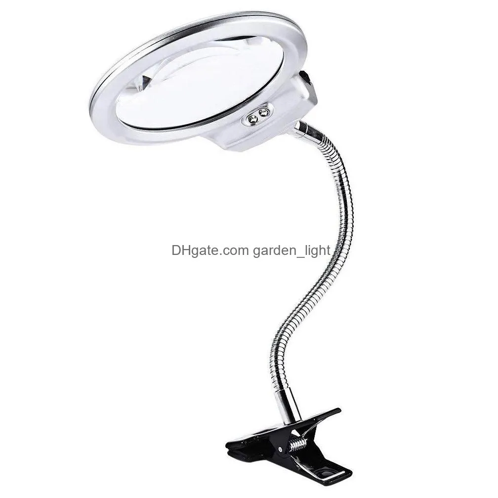 brelong led lights with magnifying glass for diamond painting 4x and 6x magnifying glass led lights with clips and flexible neck