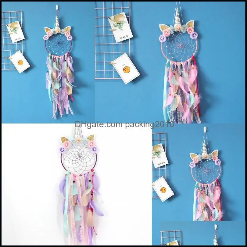 dream catcher ornament home decor cars living room bedroom feathers hanging decoration pattern multicolor