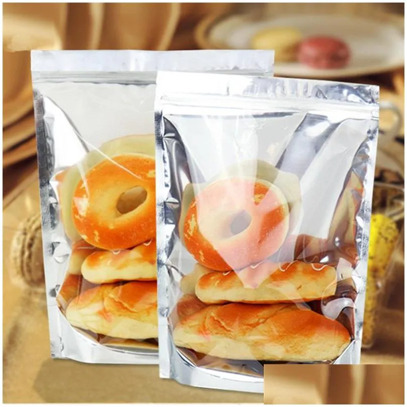 8x13cm gold plastic bags resealable matte/clear dried food candy smell proof storage zipper bag with hang hole 100pcs/lot 2 h1