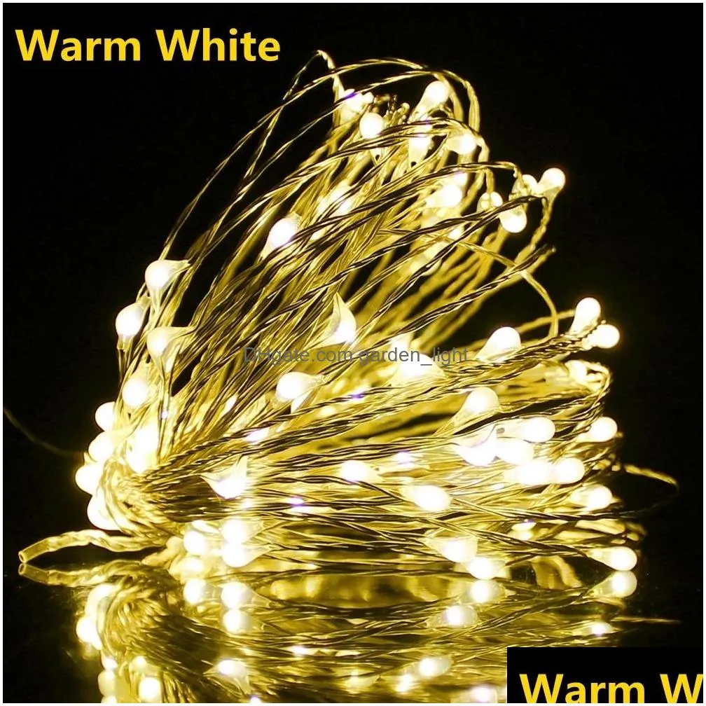 1m 2m led string lights flashing copper wire fairy light night lamps for christmas garland room bedroom indoor wedding decoration lamp