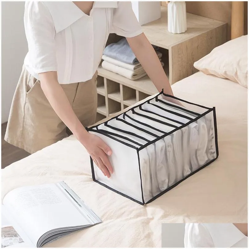 jeans leggings tshirt storage boxes clothing wardrobe drawer type finishing box for home organization 564 h1