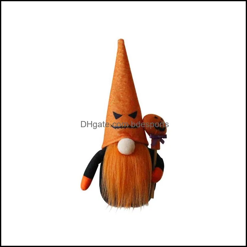 pumpkin lollipop faceless plush doll men women festival party gnomes elf toys ornaments gift halloween decorative accessorie 9 3gl q2