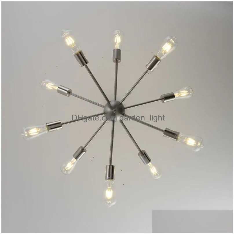 10 lights sputnik pendant lamps modern industrial chandelier retro fixture hanging light suitable living room bedroom kitchen corridor restaurant