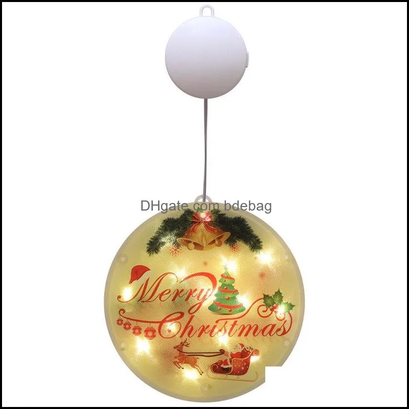 household led coloured lights ornament fashion stickable merry christmas words santa claus pattern energy saving lamp string 10 5sy