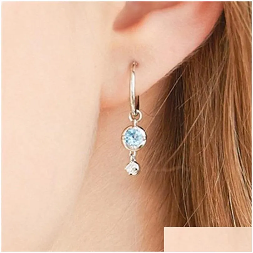 asymmetric moonstone feather dangle earrings for women personality tassel ear line ear buckle silver color jewelry 474 d3
