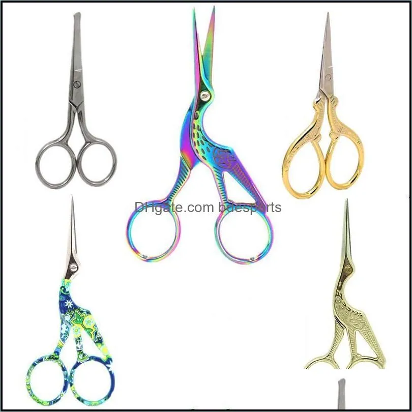 crane scissors cutter embroidery stainless steel vintage style embroidered nose hair scissors hand tools 115mm 6 44xhe1