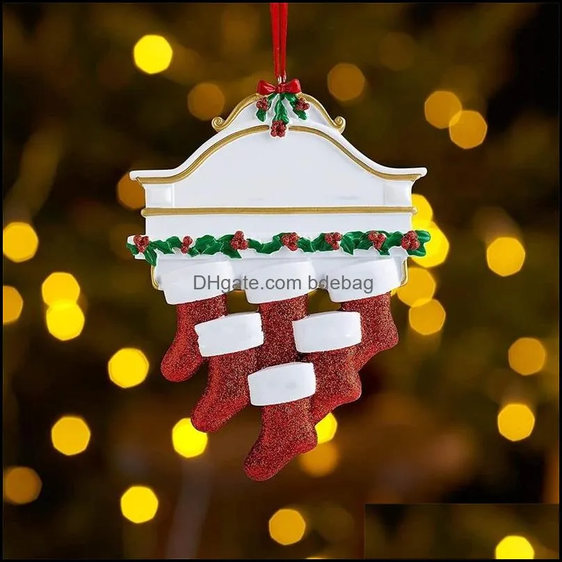 christmas resin socks ornaments tree pendant xmas home and outdoor decorations diy family sock pendants 4 95yj h1