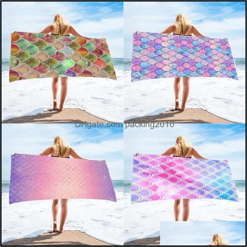 mermaid beach towel wearable changeable bath towels seaside take a holiday kerchief superfine fiber sandbeach skirt 803 b3