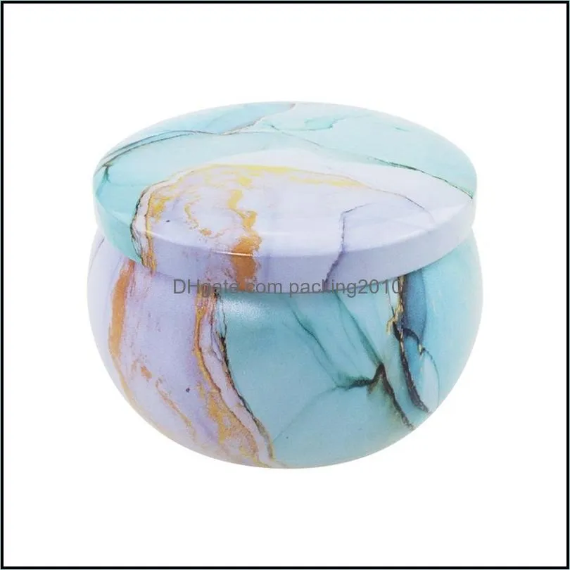 circular aromatherapy candle jar merry christmas pattern metal case scented tea candy packing makou iron box 1 6tb j2