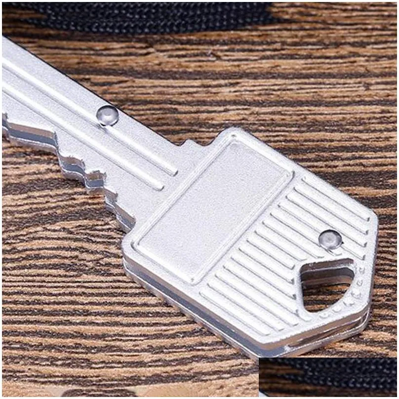 mini key shape folding knife keychain portable outdoor sabre pocket fruit knife multifunctional camping tool gear