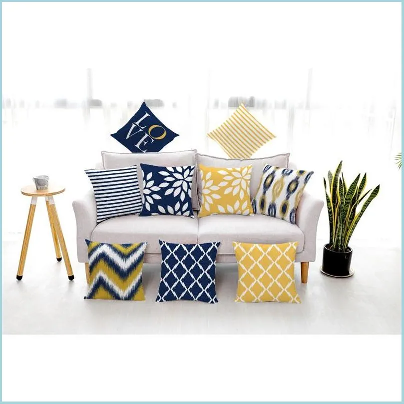 bedding supplies multi color geometric pillow case cover sofa cushion covers household peach skin plush pillowcase 9 style 769 b3