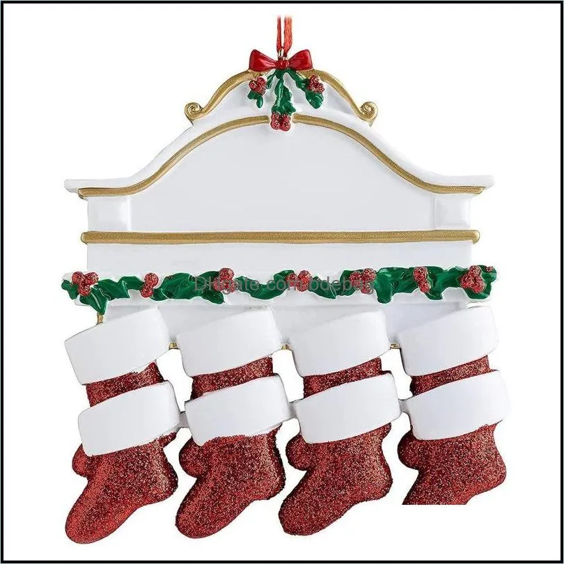 christmas resin socks ornaments tree pendant xmas home and outdoor decorations diy family sock pendants 4 95yj h1