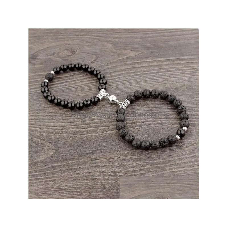 magnetic bracelet for women men couple yoga elastic hand strings bangle natural stone bracelets friendship jewelry