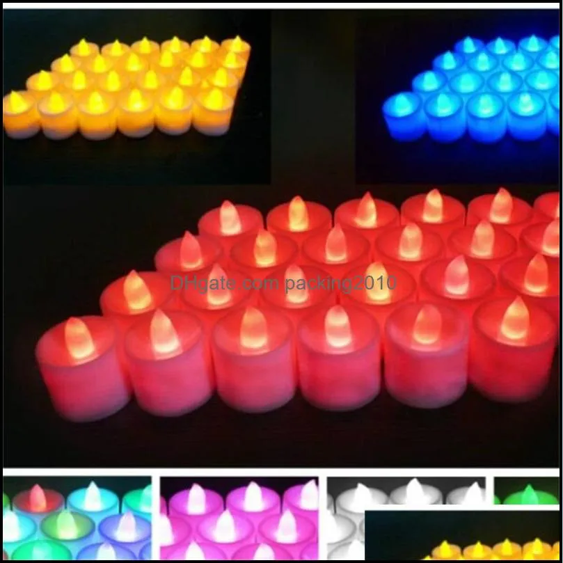 birthday wedding celebration electronic candle valentine day family led candles lamp seven colors 0 3rp j2