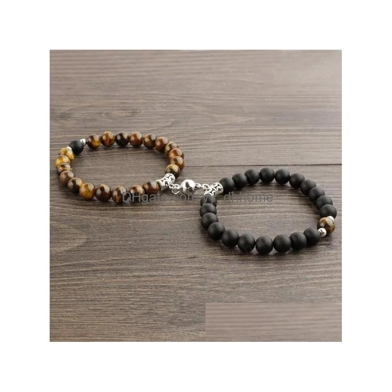 magnetic bracelet for women men couple yoga elastic hand strings bangle natural stone bracelets friendship jewelry