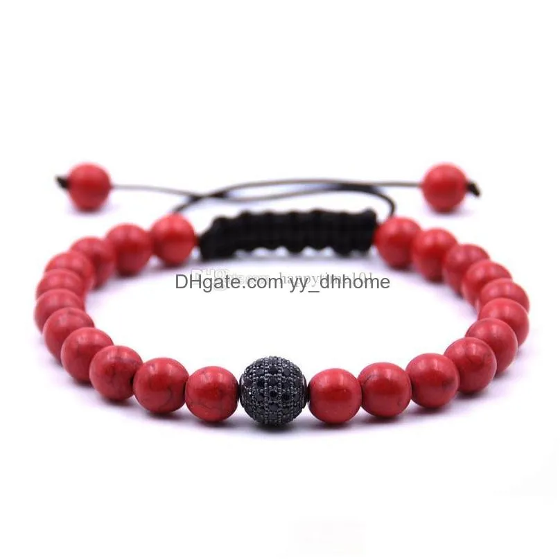  wish lava natural stone rope charms bracelets volcanic rock charm prayer lucky beads bracelet handmade diffuser jewelry