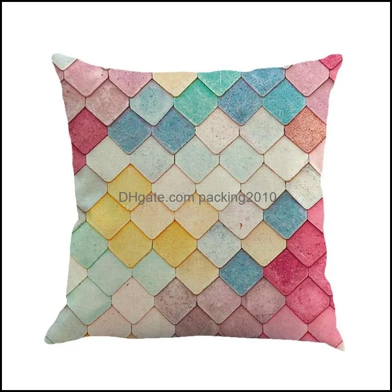 cotton linen pillow case cushion abstract geometry pattern pillows cases colorful flax car office sofa pillowslip 5 5ny l1