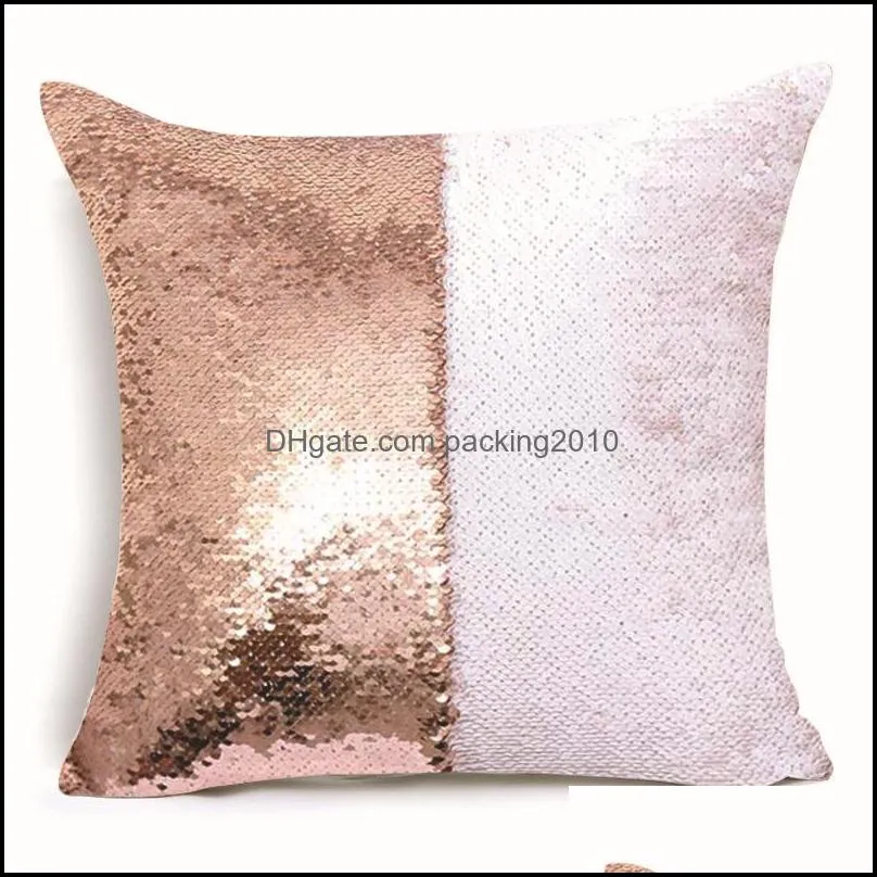 diy magic sequins pillow case mermaid sequin cushioncover automobile pillows discoloration selling with different styles 8 5py j1