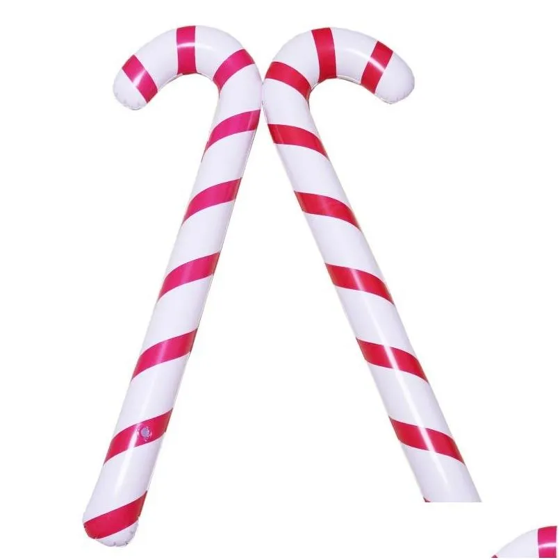 88cm/35inch inflatable christmas canes classic lightweight hanging decoration lollipop balloon xmas party balloons ornaments adornment gift