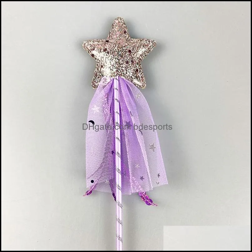 fairy glitter magic wand with sequins tassel party favor kids girls princess dressup costume scepter role play birthday holiday 4778