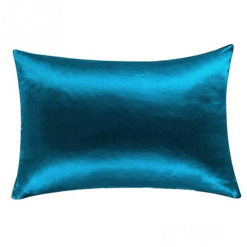 imitation silk pillowcase top quality pillow case cover ice silks 20x29 inch pillows cases 1898 v2