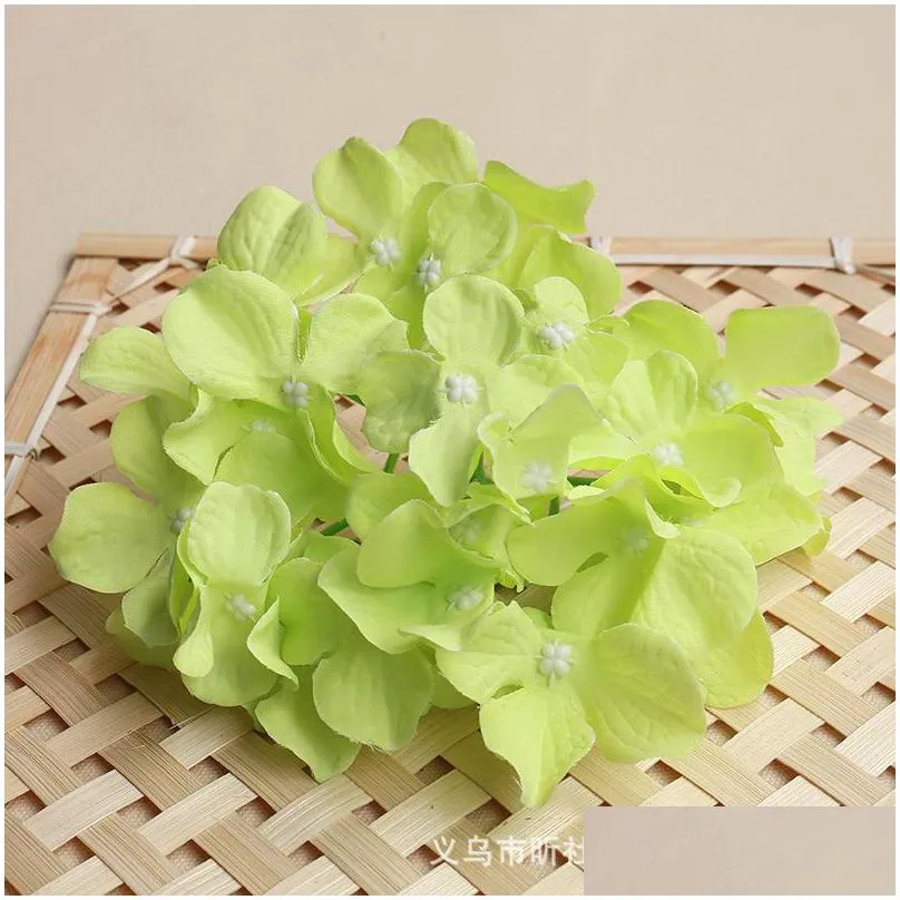 10pcs/lot colorful decorative flower head artificial silk hydrangea diy home party wedding arch background wall 2910 t2