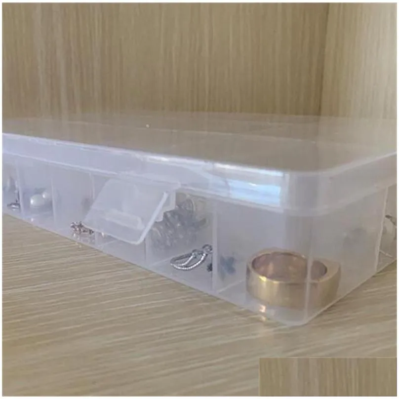 practical 24 grids compartment plastic storage box jewelry earring bead screw holder case display organizer container 2896 t2