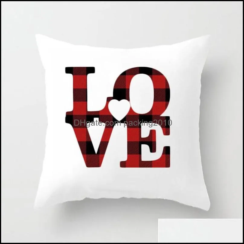 lovers pillowslip valentines day red love hearts pattern cushion cover velvets car pillow case arrow varied creative 4 2dn l2