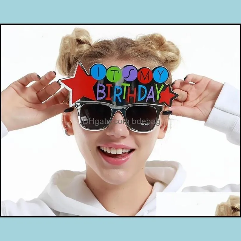 its my birthday sunglasses banquet decorate creative funny glasses silvery masquerade ball prop novelty event party supplies 9sf ii