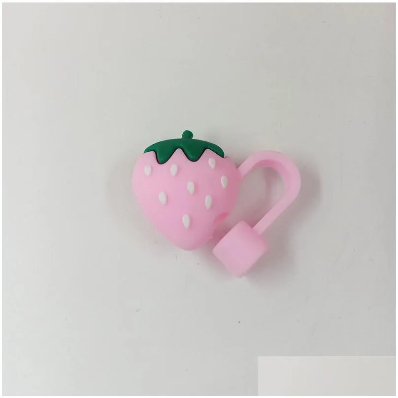 drinkware creative silicone straw plug reusable dustproof splash proof drinking dust cap cartoon stopper cover kitchen drink cleaner 20220912