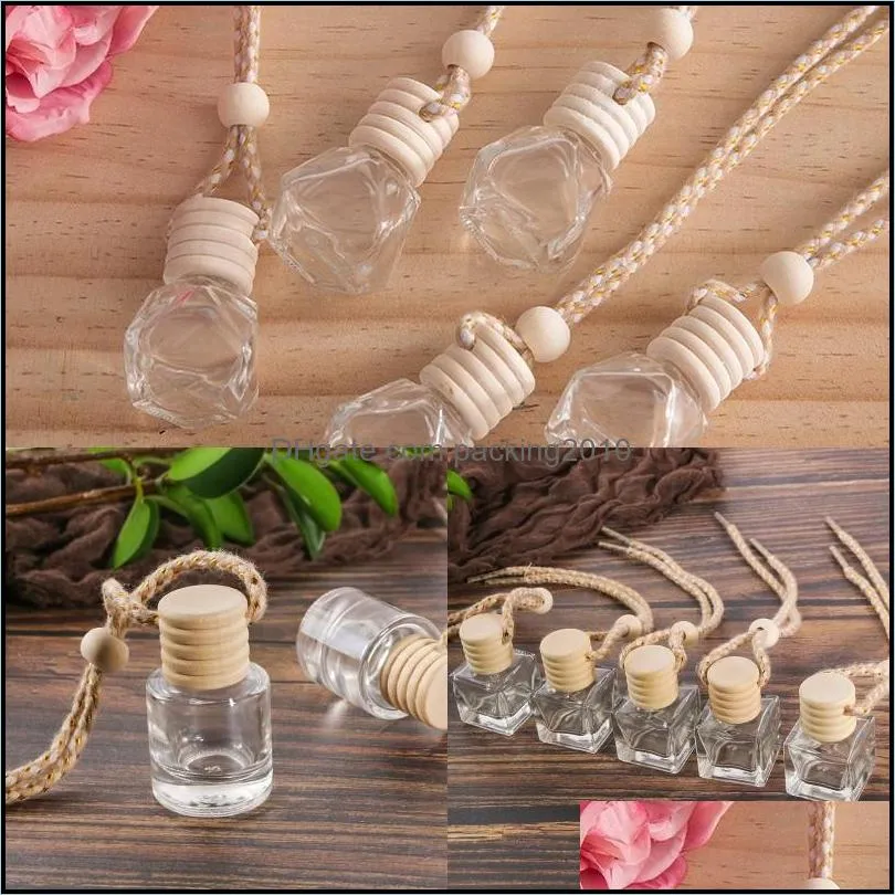 woodiness empty perfume bottle car interior articles pendant multi designs crystal essential oil diffuser bottles 0 7qh k2