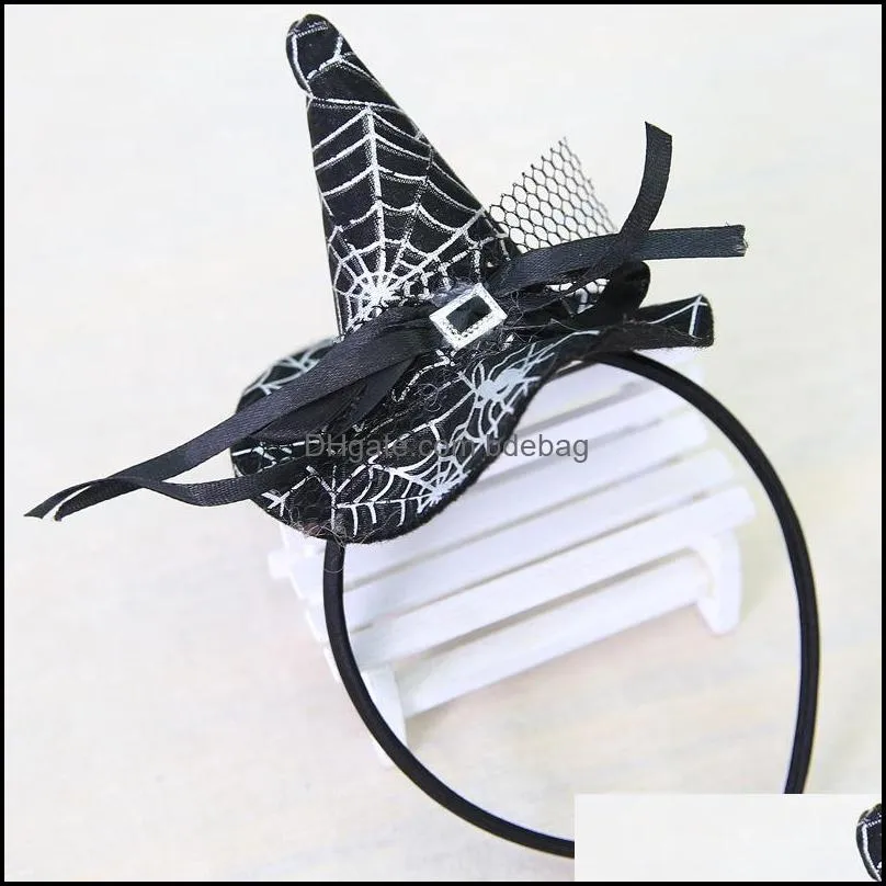 decorative articles head buckle halloween butterfly knot tape little witch hat spider pumpkin heads hoop selling 2 2sx l1