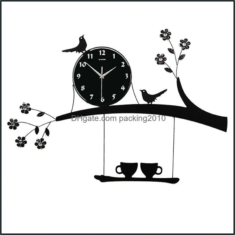 digital wall clocks modern design kitchen large clock walls watch living room decoration farmhouse with stickers 372 r2