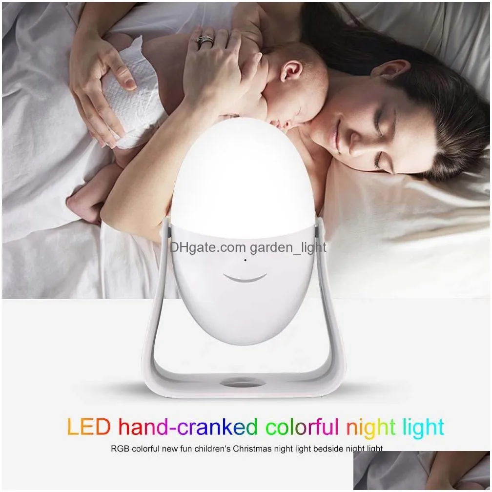 brelong fun rgb egg rotating portable night light couple romantic multicolor atmosphere lights for indoor bedroom