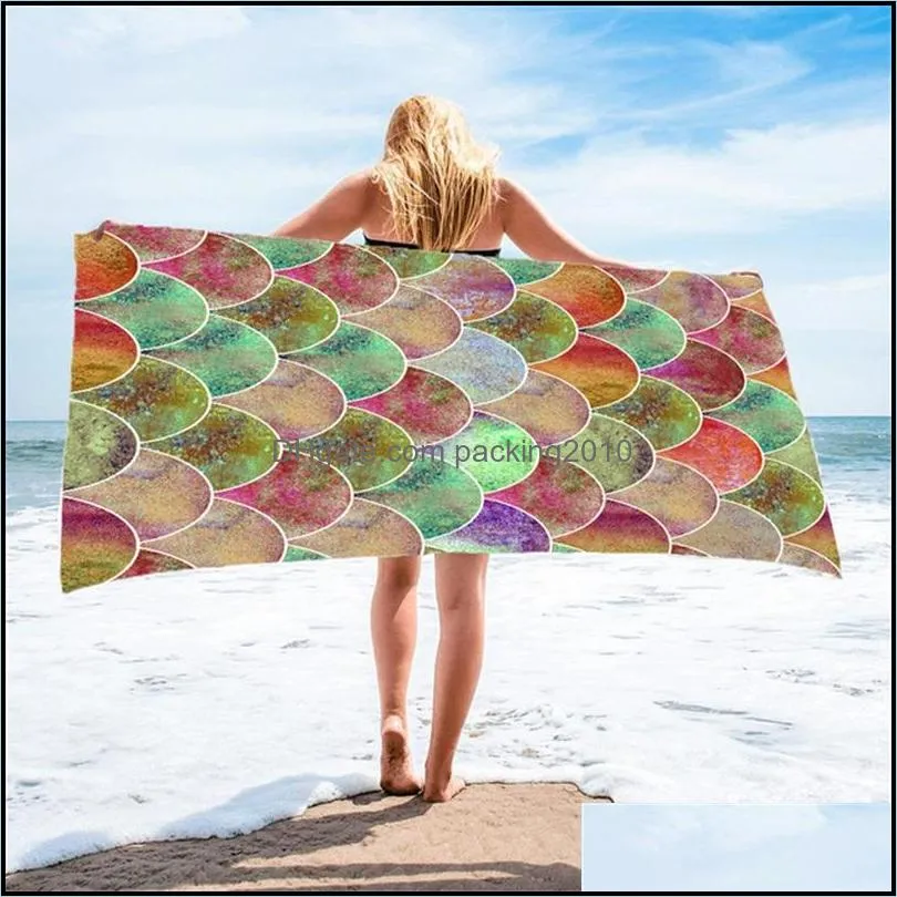 mermaid beach towel wearable changeable bath towels seaside take a holiday kerchief superfine fiber sandbeach skirt 803 b3