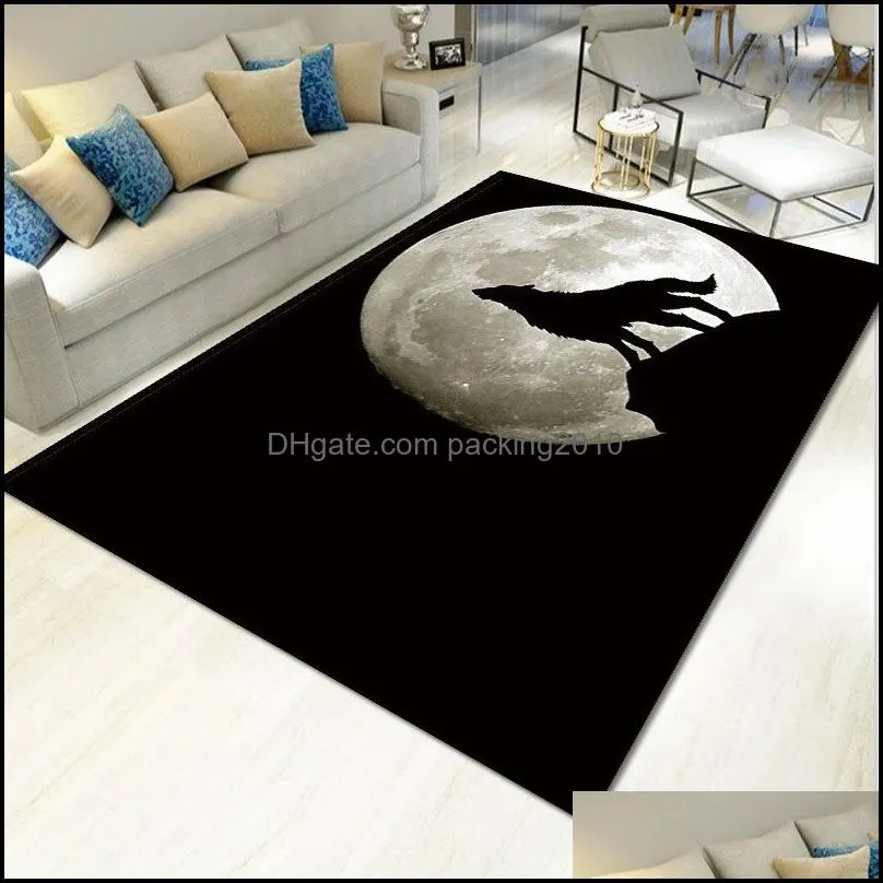 3d wolf printed carpets for living room bedding room hallway large rectangle area yoga mats modern outdoor floor rugs home 710 k2