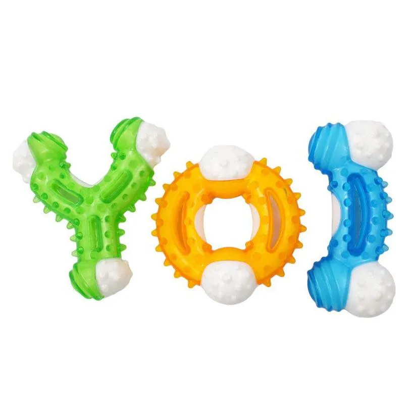 puppy bite training bone molar rubber play bones toy teeth trainings rubbers pet dog chew toy 20211222 q2