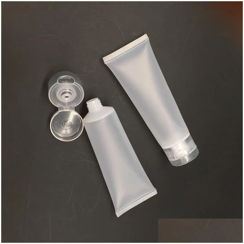 50pcs/lot 30ml 50ml empty clear tube cosmetic cream lotion containers personal care 435 n2