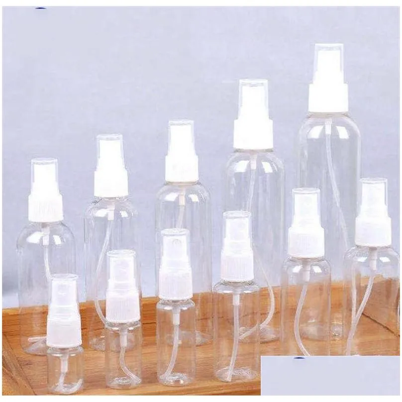 empty transparent plastic spray bottle atomizer pumps for  oils travel perfume bulk portable makeup tool 15ml 30ml 50ml 235