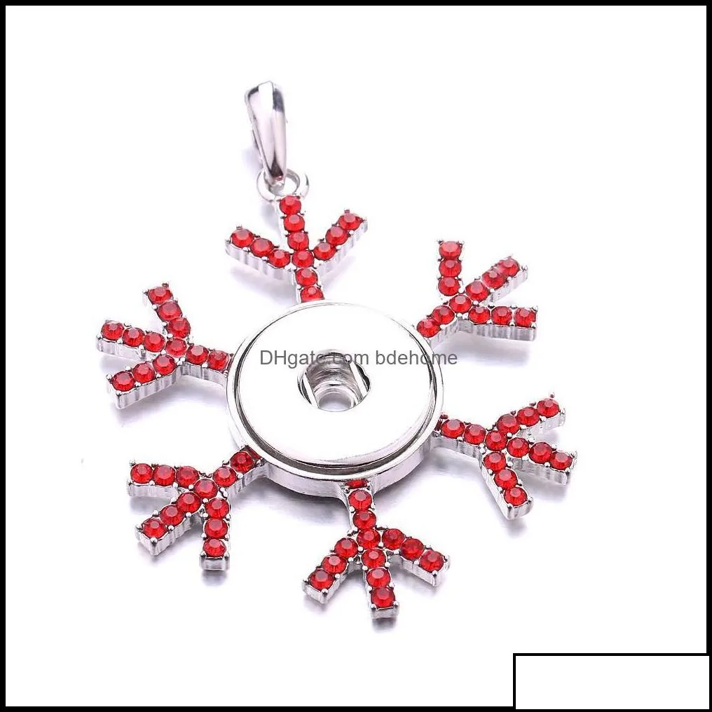 pendant necklaces pendants jewelry fashion snowflake crystal snap button necklace 18mm ginger snaps buttons charms necklac dhw2e