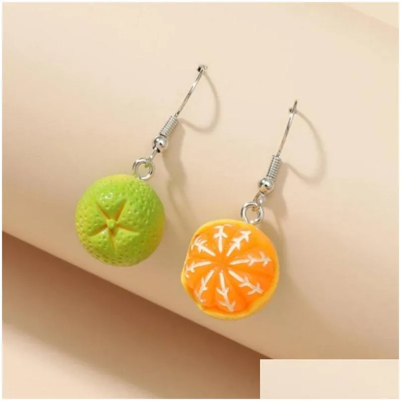 korean lovely fruit tea cup earrings creative funny crystal kiwi tea cup cute fun ear jewelry personality gift 5629 q2