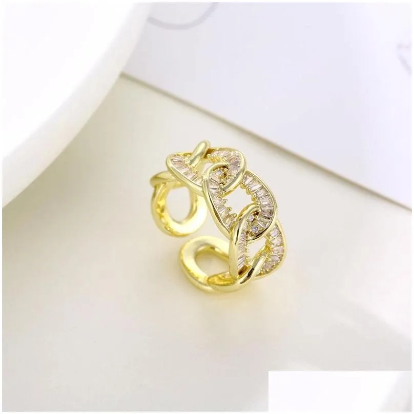 fashion wedding ring for women hollow inlaid zircon adjustable rings couple matching jewelry gifts accessories 275 d3