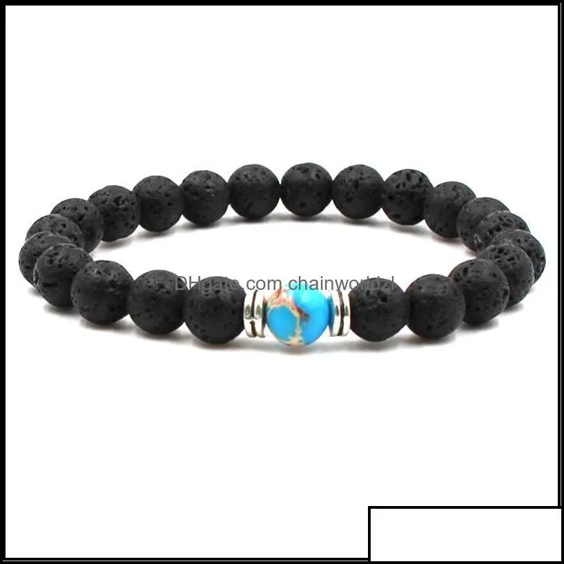 charm bracelets jewelry mens luxury bead natural stone anchor beaded buddha bracelet for men women lava chakra drop delivery 2021
