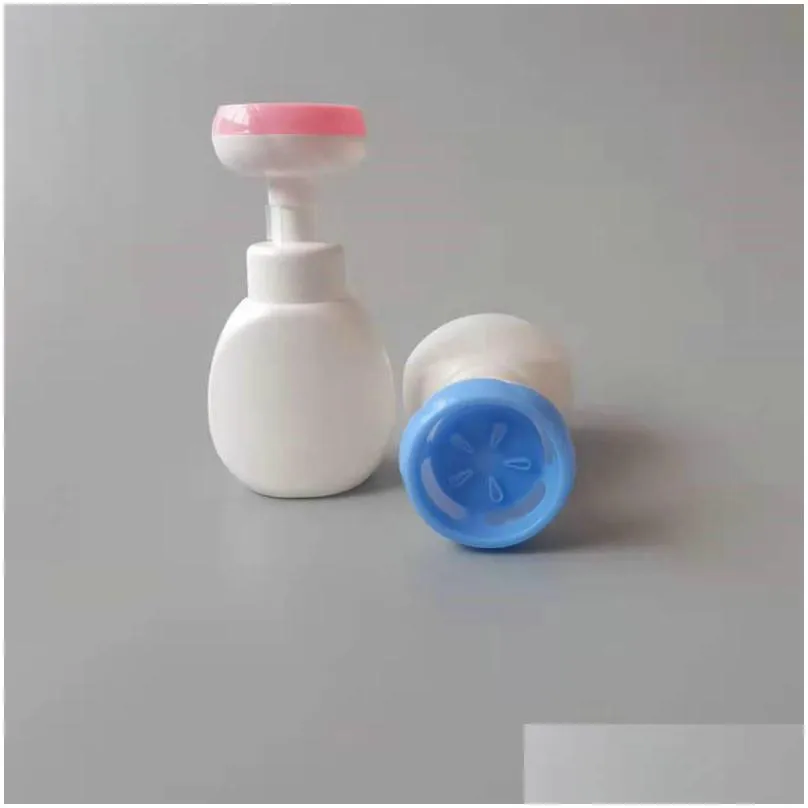 300ml flower liquid soap dispenser stamp hand soap pump bottle floral foam bubbler handsoup plastic bathroom trip travel storage jar 5649