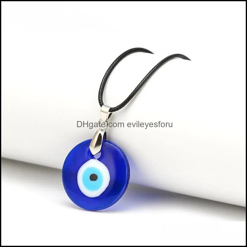 blue turkey evil eyes pendent necklace for men women classic ethnic turkish lucky eyes choker necklace jewelry accessories c3