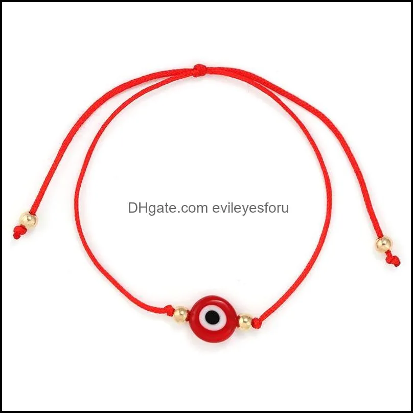20pcs/lot lucky string evil eye lucky red cord adjustable bracelet diy jewelry yn1lu y7ejq 393 q2