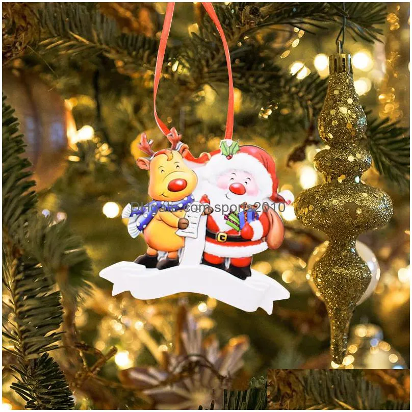 2022 resin personalized santa claus ornament cute elk decoration holiday gift wholesale inventory wholesale