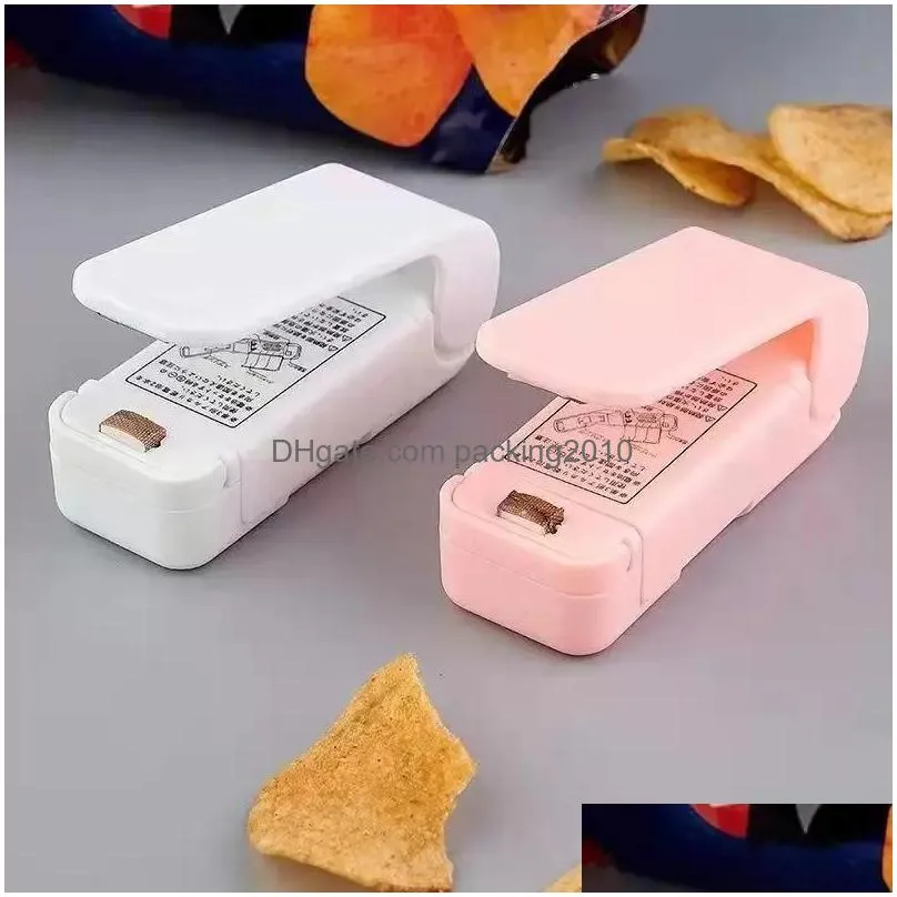 tools packaging bag sealer heat sealing bag portable mini clamp food snacks plastic packagings machine kitchen gadgets inventory